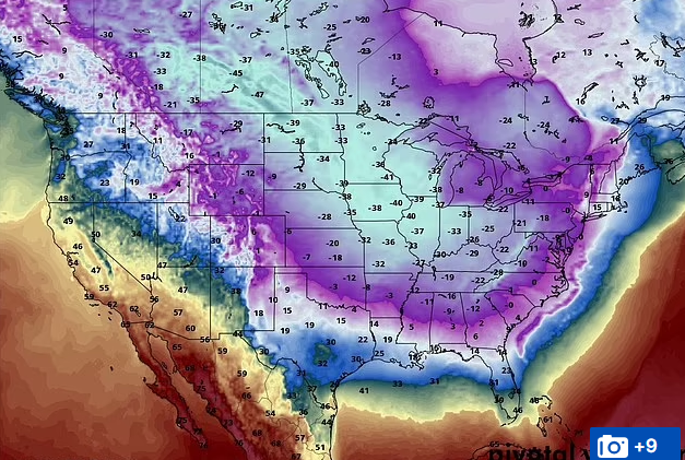 华人注意防寒！极地涡旋袭向美国 30州将开启速冻模式 十年来最寒冷一月